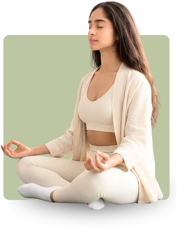 A student practising, from the Goyoga Lite plan